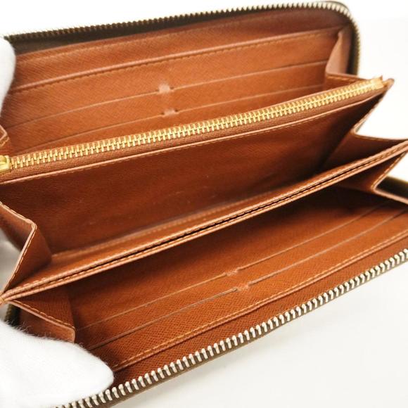 LOUIS VUITTON Long Wallet Monogram Zippy M60017 Brown Men's Women's - Picture 4 of 10